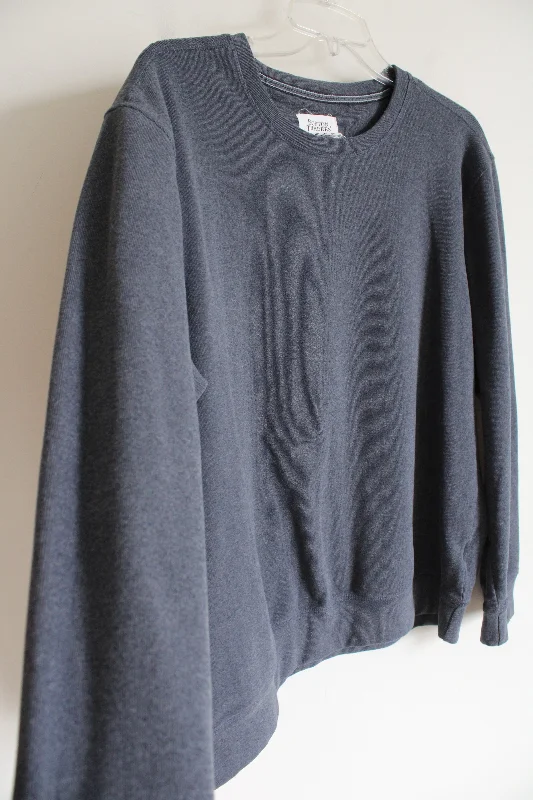 Boston Traders Blue Gray Super Soft Pullover Sweatshirt | L Open Front Cardigan