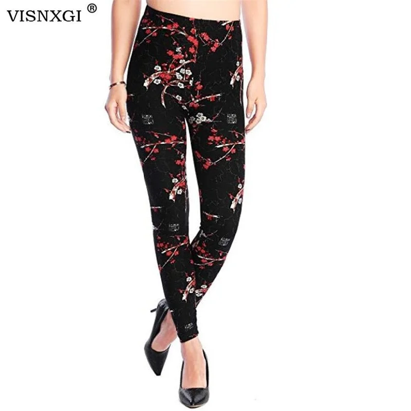 New Print Flower Leggings Plus Size Fashion Women  Aptitud Trousers Trousers Recommended Stylist