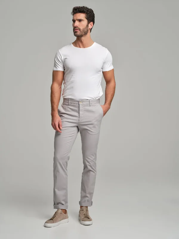 Soft twill garment dye chino trousers Trousers Plaid Checkered