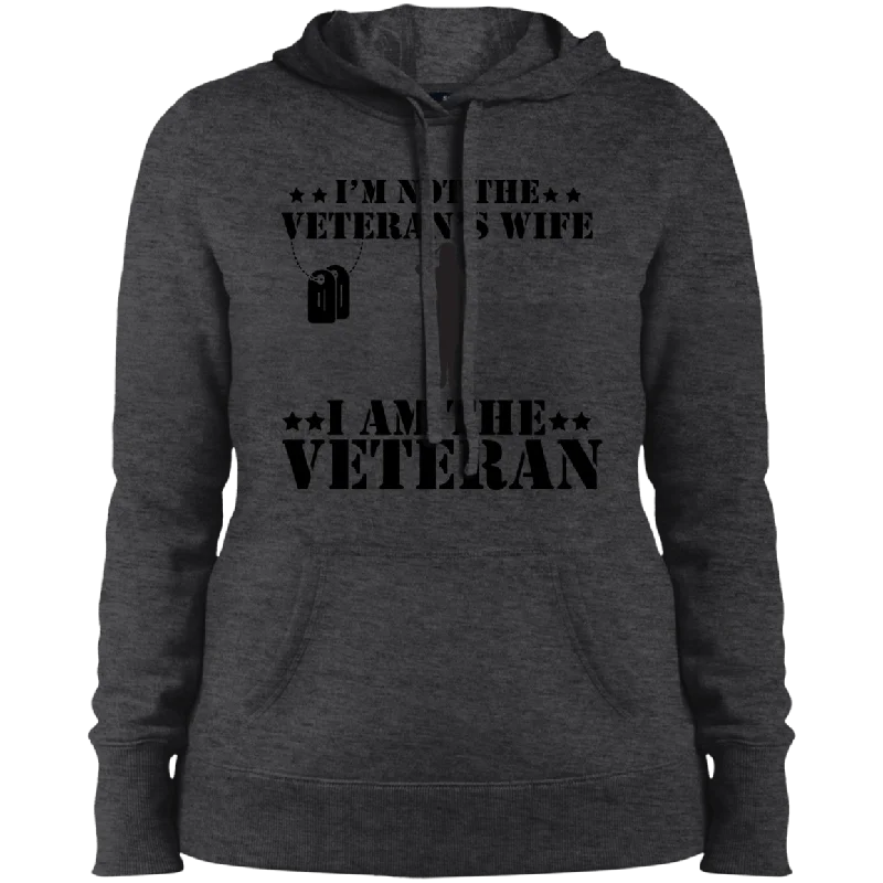 I am The Veteran Ladies' Pullover Hooded Sweatshirt Chunky Knit Pullover