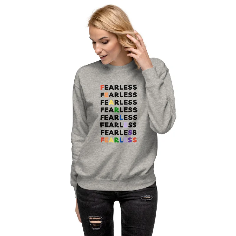 Fearless Rainbow - Fleece Pullover Sheath Sleeve Elegant