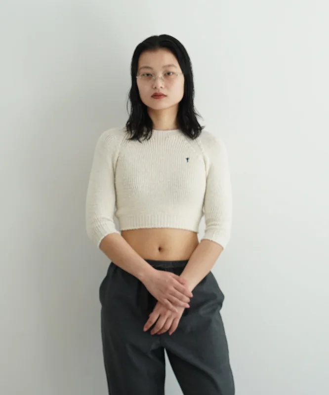 doublet SUPER STRETCH SWEATER "IVORY" Collared Crew Neck Turtle Neck