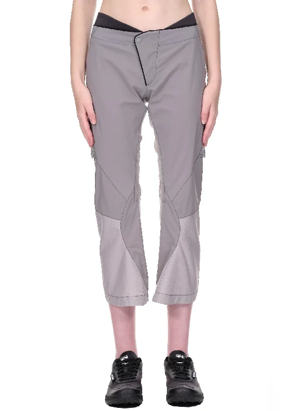 Panel Capri Trousers (PT5AB-ASH-BLUE) Trousers Culottes Wide Leg
