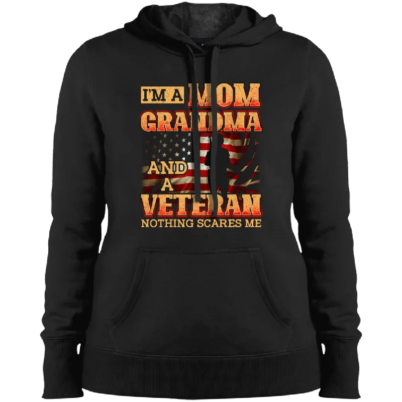 Nothing Scares Me Ladies' Pullover Hooded Sweatshirt Surplice Neck Pullover