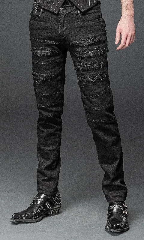 Queen of Darkness - Trousers with zips and decorative stitching Trousers Hiking Durable