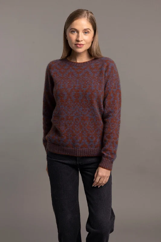FAIR ISLE PULLOVER 5056 One Shoulder Top