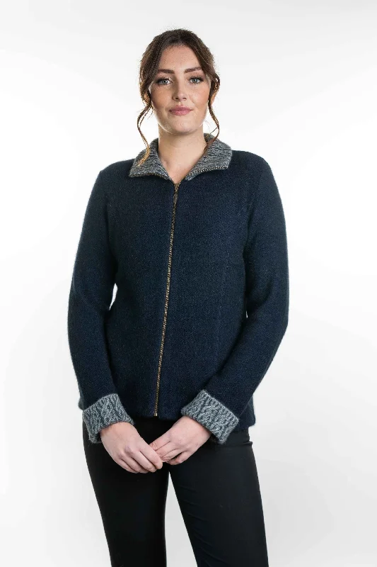 TWO TONE JACKET KO476 Zip Front Button Front Snap Front