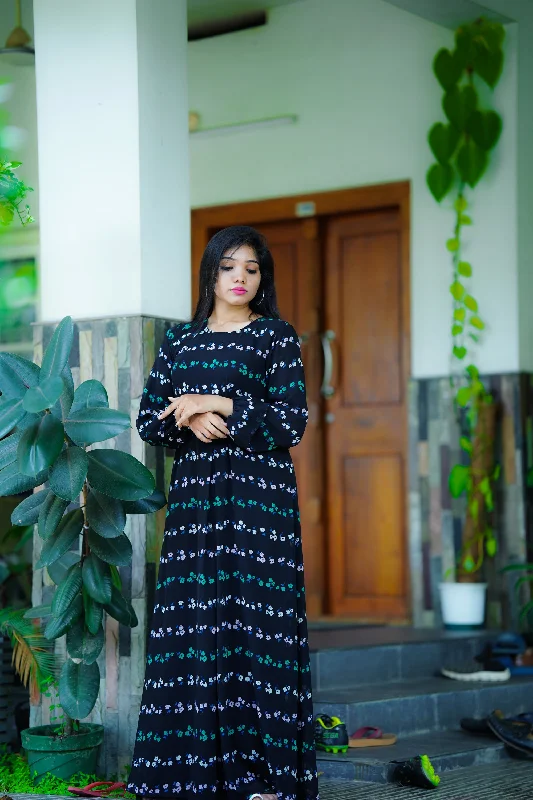Black Floral Print Dress (GBP2048)