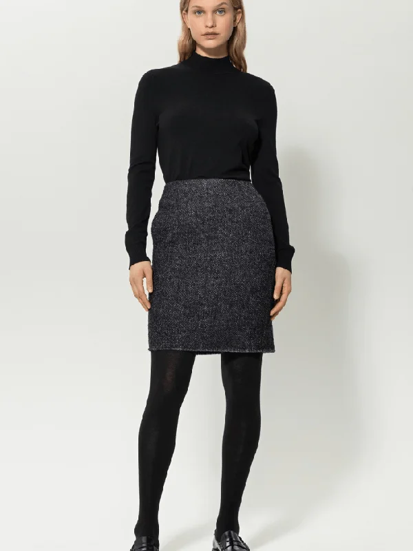 Luisa Cerano Black Turtleneck Pullover 188326 5094 Col 0001 Gathered Sleeve Pullover