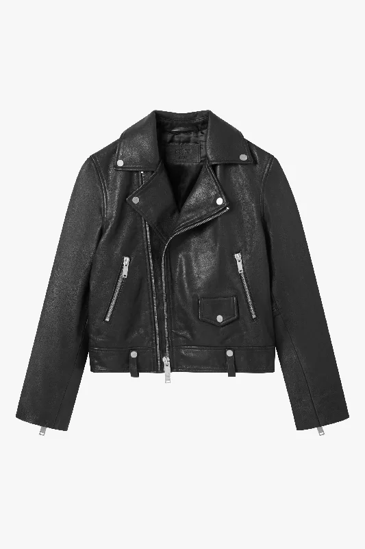 COLT LEATHER BIKER JACKET | VINTAGE BLACK Wool Jacket Cashmere Jacket Tweed Jacket
