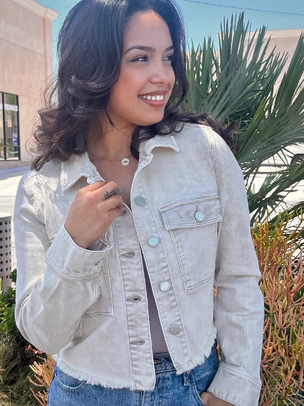 Liverpool Cropped Utility Jacket Lace Jacket Ribbed Jacket Sequined Jacket