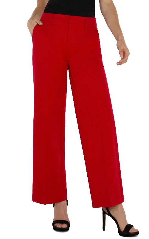 KELSEY WIDE LEG TROUSER - 31" INSEAM - TANGO RED Trousers Harem Relaxed Fit