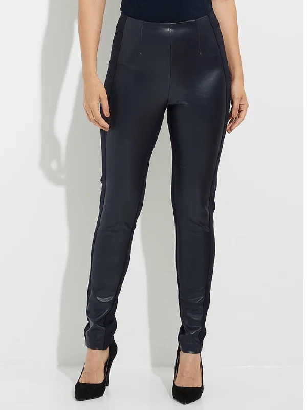 Joseph Ribkoff T Black Faux Leather Trousers 224055 11 Cropped Trousers Casual Linen