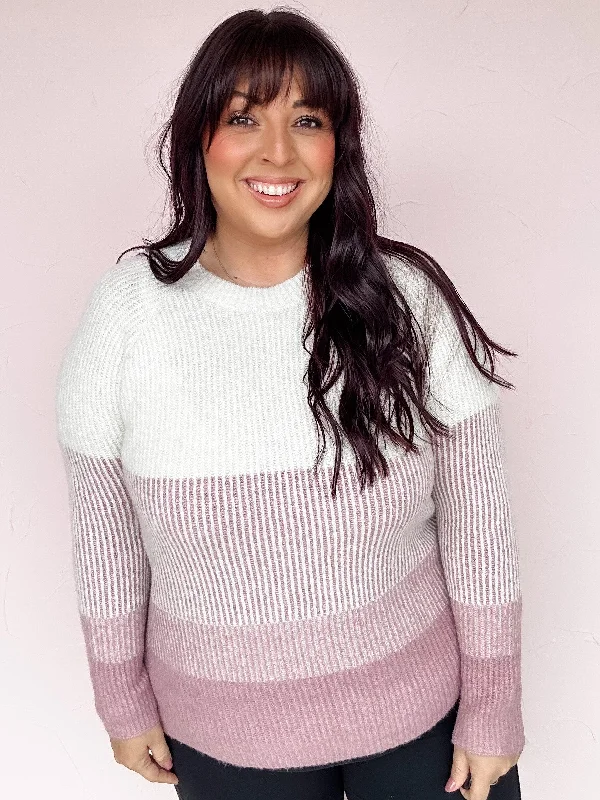 Frosted Plum Sweater- FINAL SALE Embroidered Appliqued Beaded