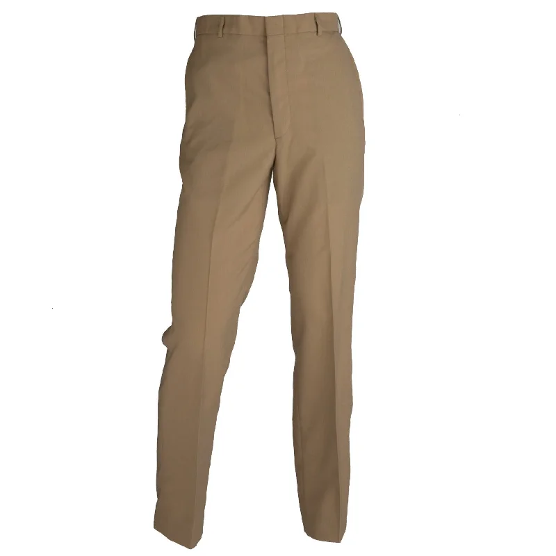 AS-IS NAVY Men's Khaki Poly Wool Trouser - Classic Fit Trousers Denim Distressed