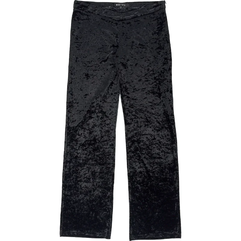 Motel Black Mozra Velour Trousers Trousers Bestseller Popular