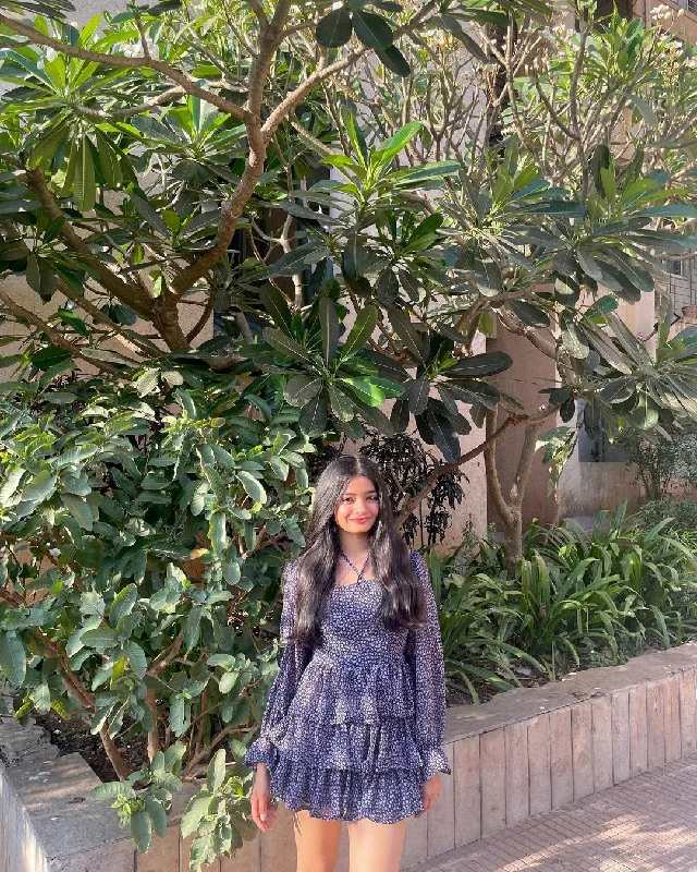 Yvette black floral padded dress