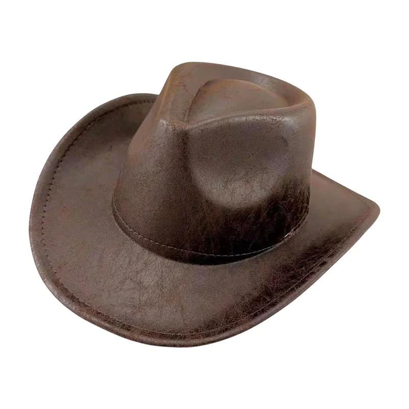 Western Cowboy Hat Headwear Dress up Wide Brim for Party Holiday Performance Coffee