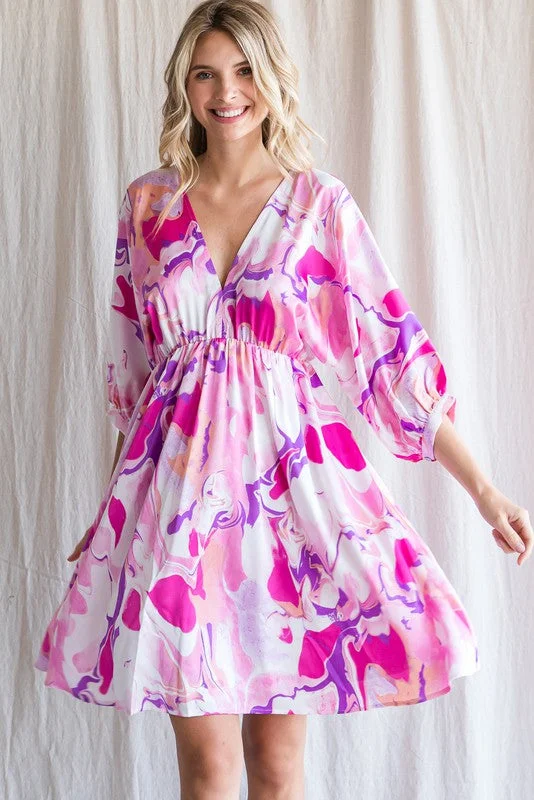 Swirls of Pink Dress