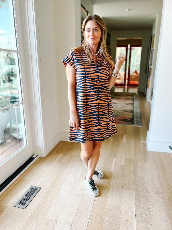 Black Label Nancy Dress - Zebra Collection