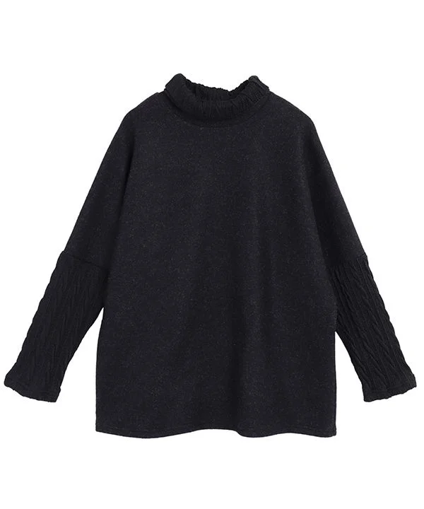 Fluffy cut and sewn pullover 24W054 Wide Sleeve Pullover