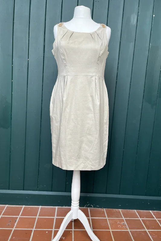 Re-Wear Paul Costello Beige Dress Size 16
