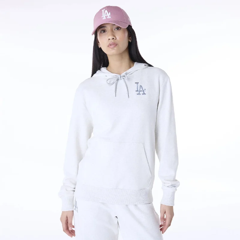 LA Dodgers Womens MLB League Essential Grey Pullover Hoodie Leg Sleeve Comfort