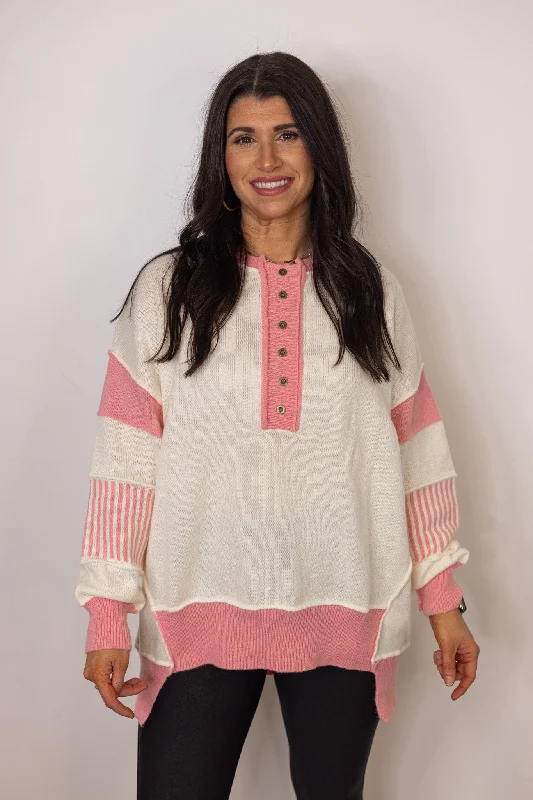 keeping Promises Ivory Colorblock Sweater Chenille Fabric Brocade Fabric Lace Fabric