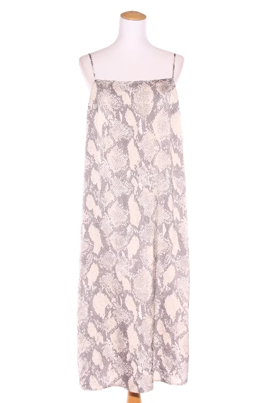 H&M - Snakeskin print silky midi dress! 10-12