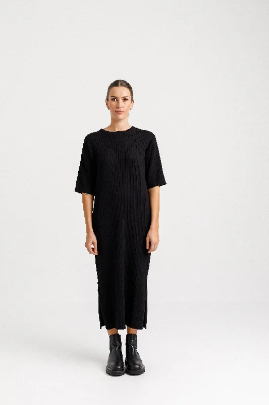 Sienna Knit Dress - Black