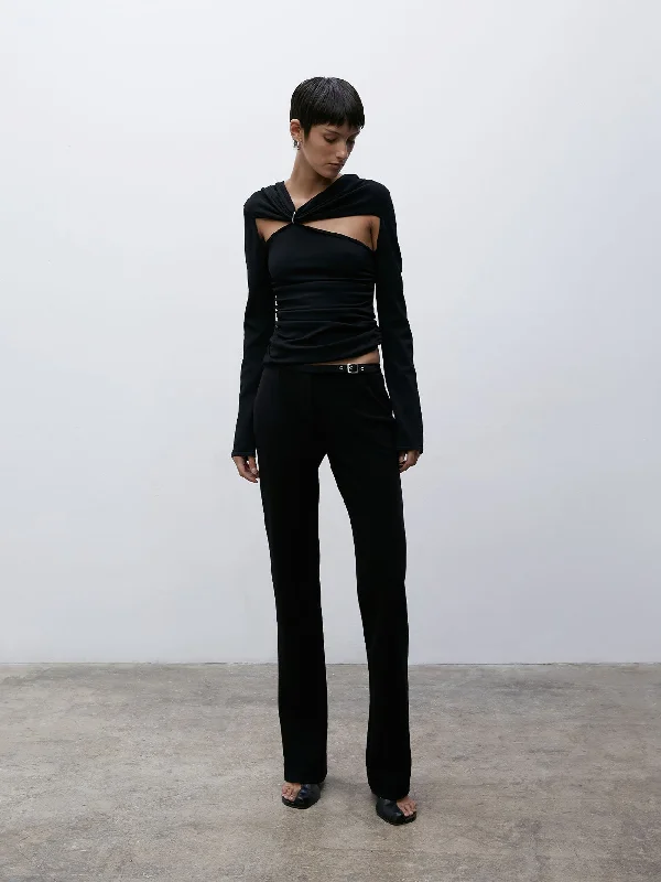 09 Sleek Belted Pant | Black