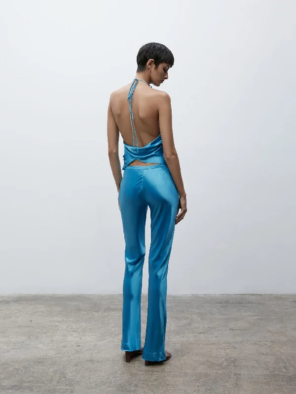 09 Sleek Belted Pant | Bold Blue