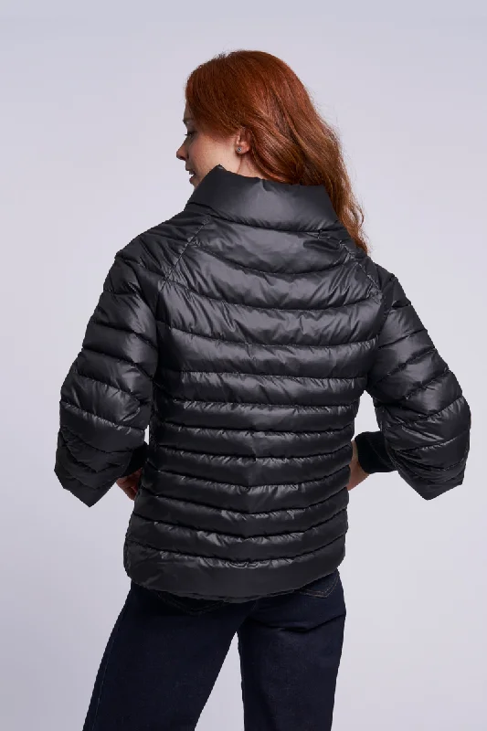 296 Down jacket long fashion knit cuff