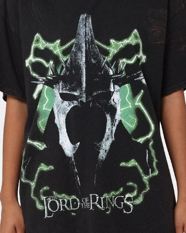 American Thrift X The Lord Of The Rings Witch Kings Of Angmar Vintage T-Shirt Washed Black