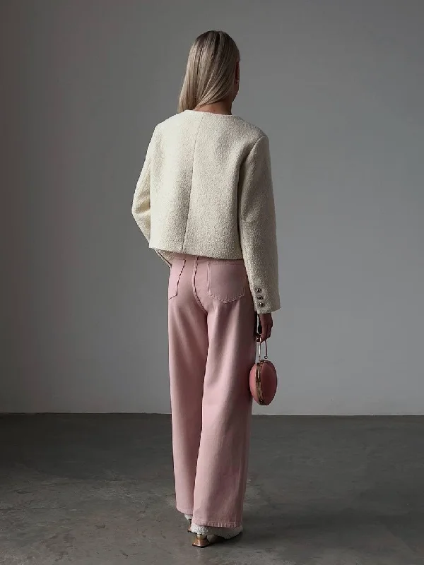 Chic Pink Wide-Leg Pants