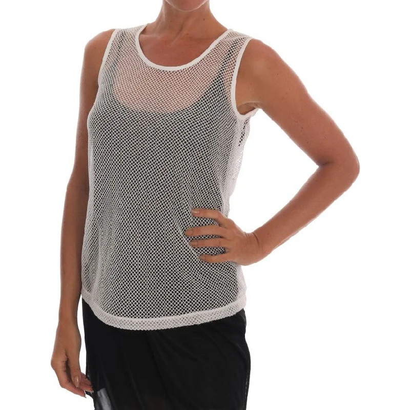 Dolce & Gabbana Sleeveless Transparent Net Tank Top