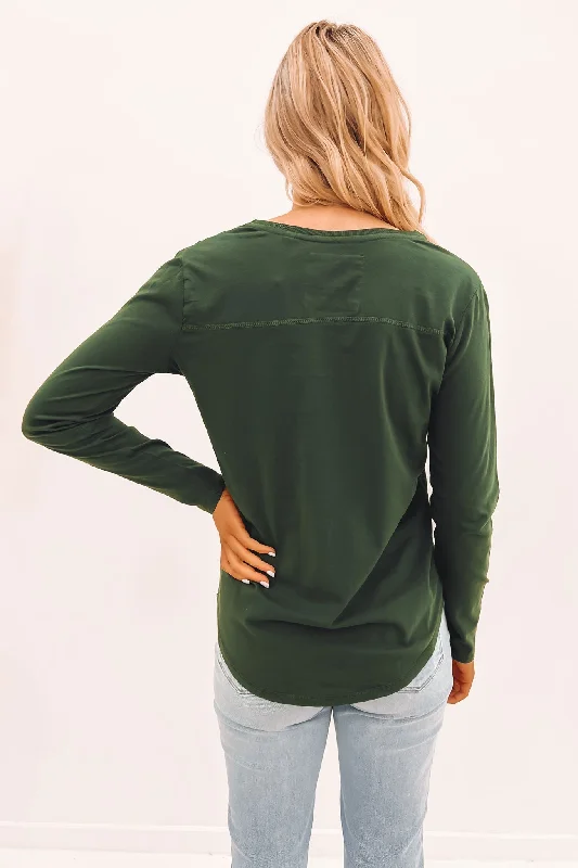 Foxwood Long Sleeve Tee Khaki