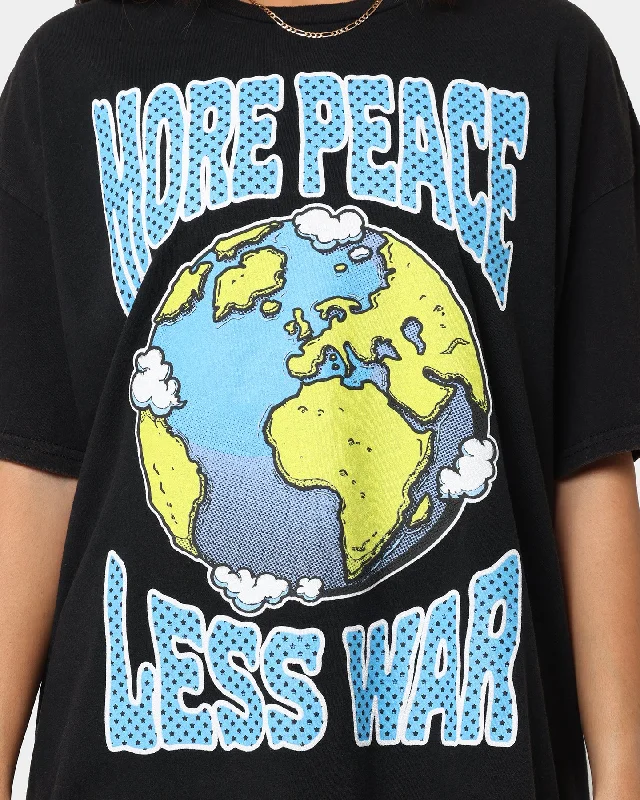 Goat Crew More Peace Less War Vintage T-Shirt Washed Black