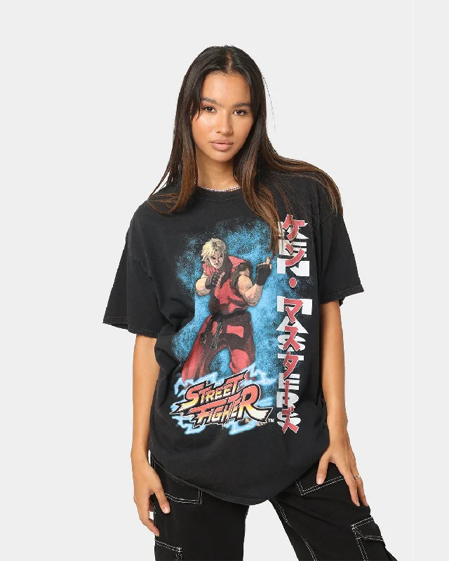 Goat Crew X Street Fighter Ken Masters Vintage T-Shirt Black Wash