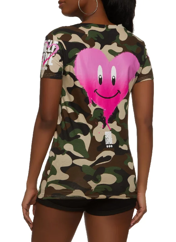 Camo Self Love Graphic Tee