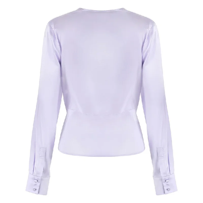 PINKO Lilac Silk Elegance Blouse