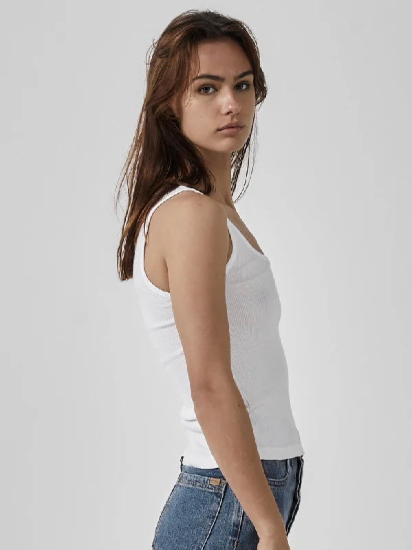 Plunge Rib Tank - White