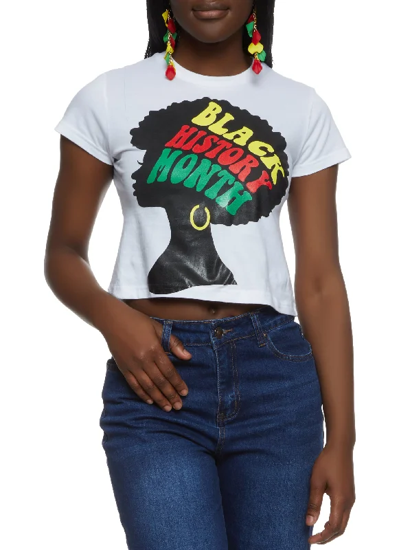 Black History Month Cropped Graphic Tee