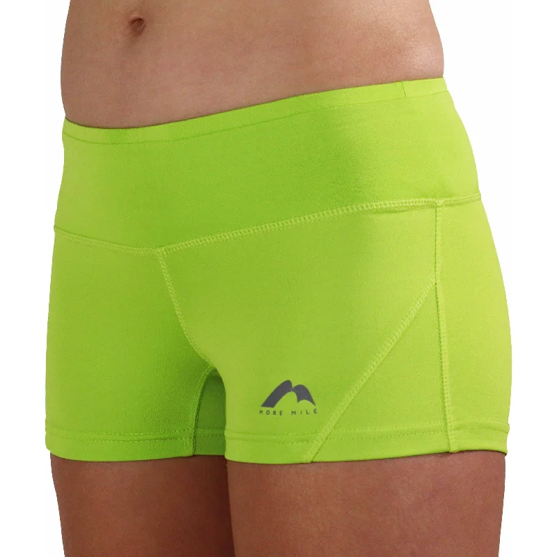 More Mile More-Tech Womens Boy Running Shorts - Green