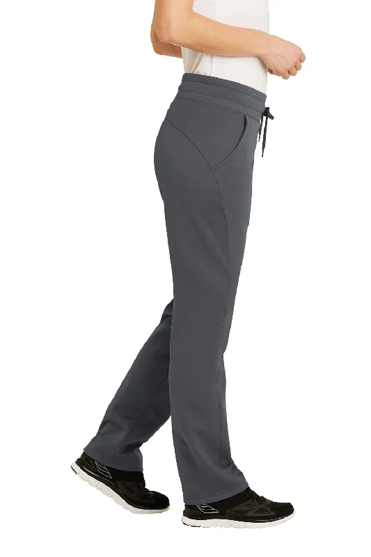 Sport-Tek Womens Sport Wick Moisture Wicking Fleece Sweatpants w/ Pockets - Dark Smoke Grey - Closeout