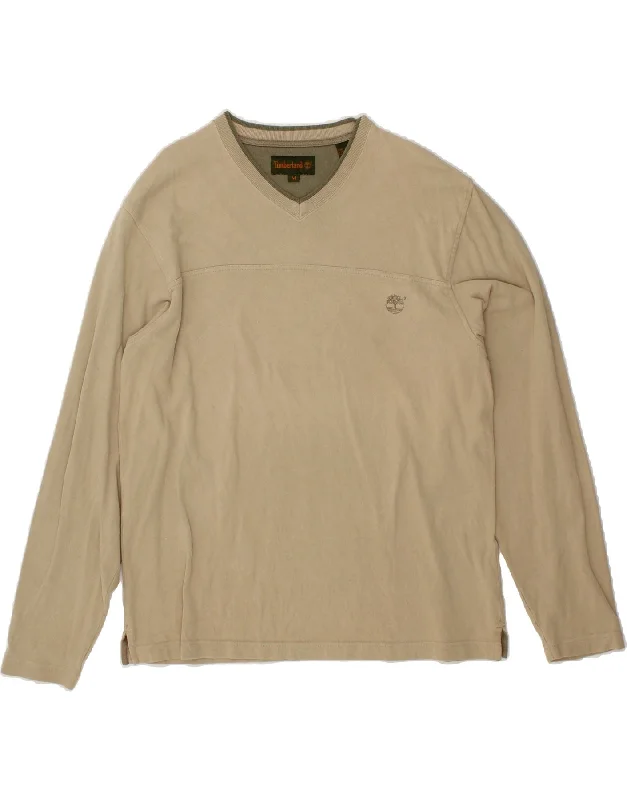 TIMBERLAND Mens Sweatshirt Jumper Medium Beige Cotton